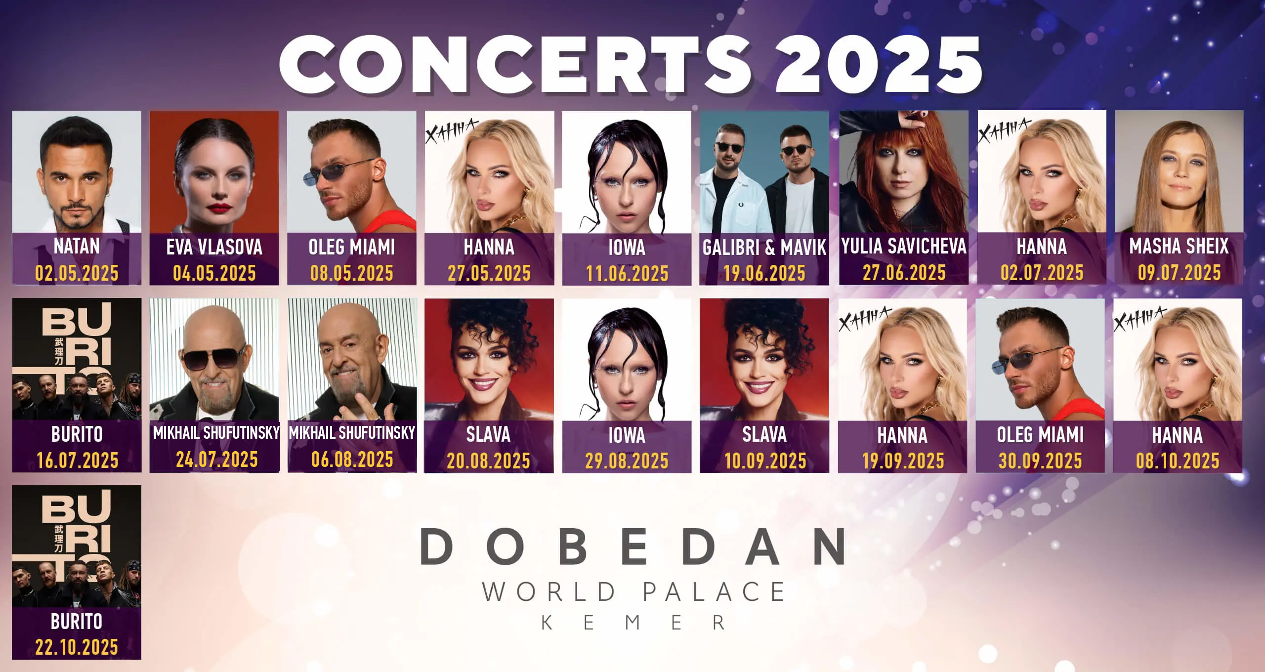 Dobedan World Palace Kemer Konser Banner